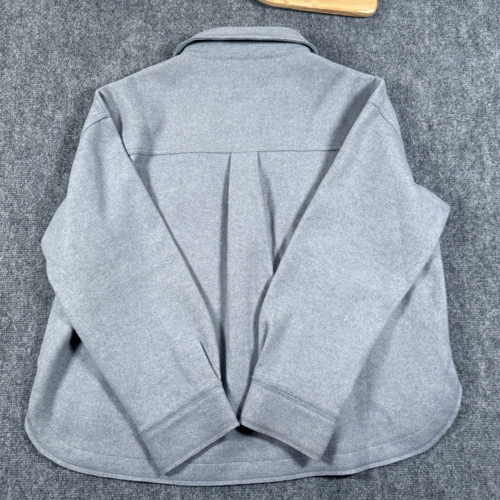 La Miel Shacket Jacket Over Shirt Outerwear Button Front Pockets Blue/Gray Large - Picture 7 of 9